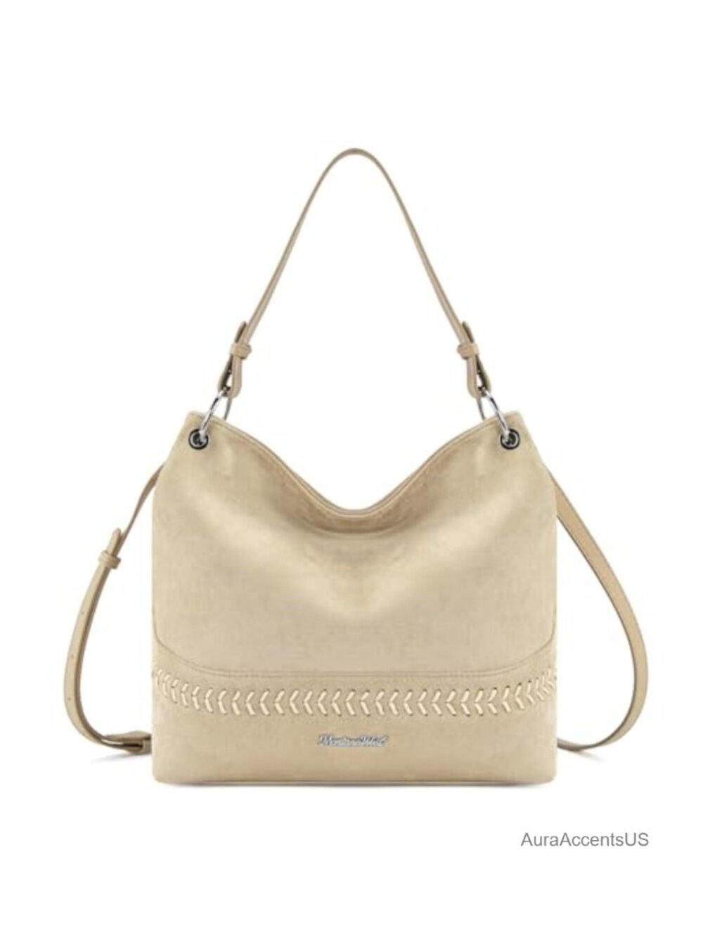 Faux Suede Hobo Bag Slouchy Shoulder Tote Purse Womens